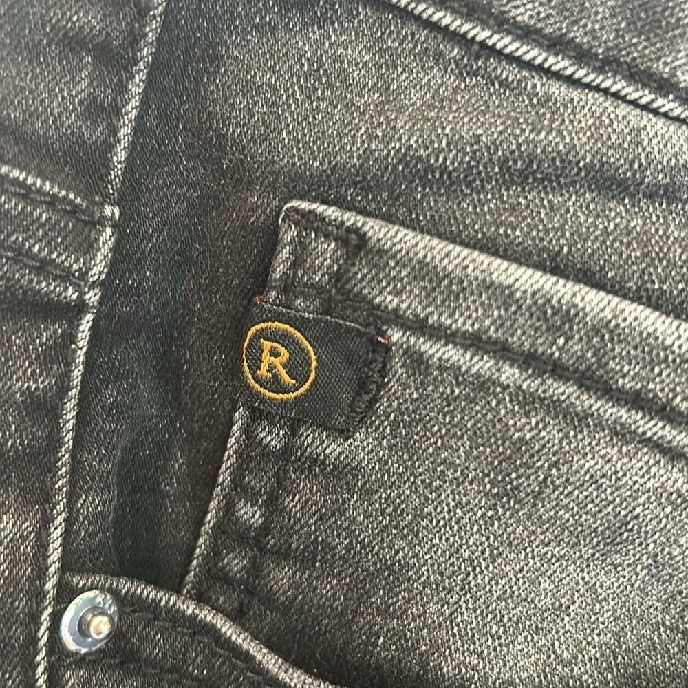 Risen Jeans Black High Waist Distressed Long Shorts NWT - Picture 6 of 6